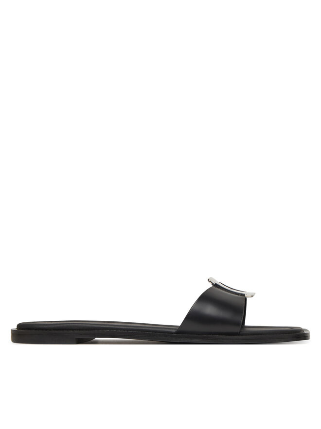 Мюли Flat Slide W/Ck Hw Big - Lth HW0HW02482 Calvin Klein, черный