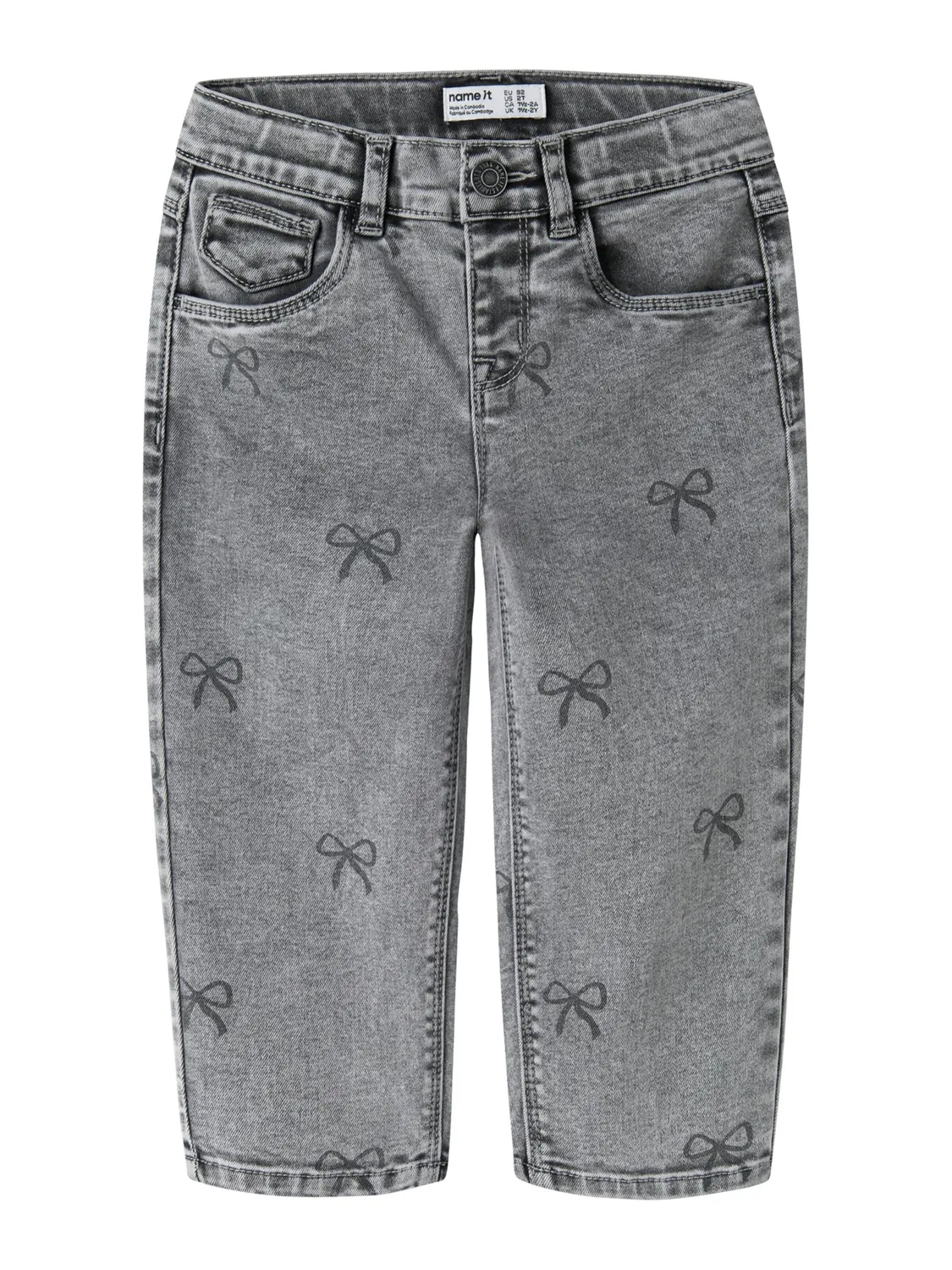Джинсы Name It Regular Jeans NMFBELLA серого и темно-серого цвета