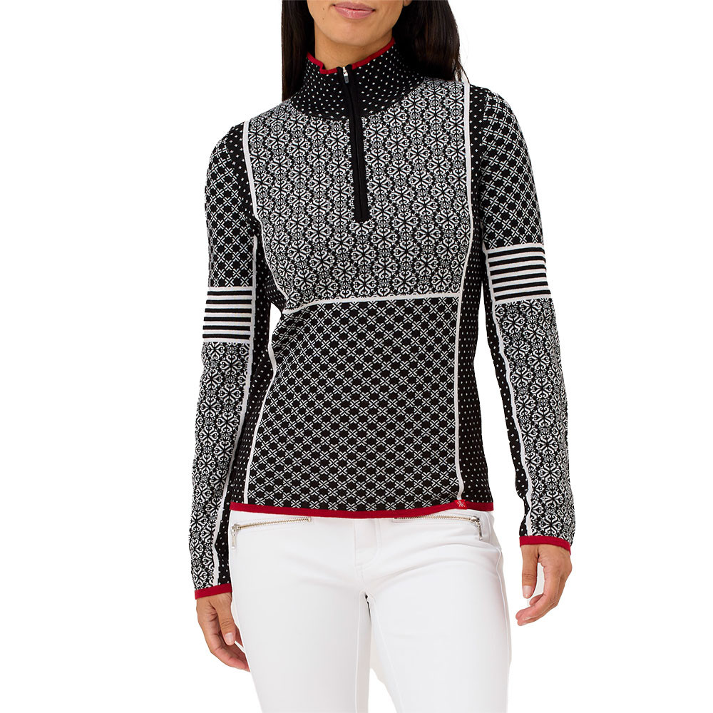 

Свитер с молнией 1/4 Crimson Klover Pow (женский), Heather Black