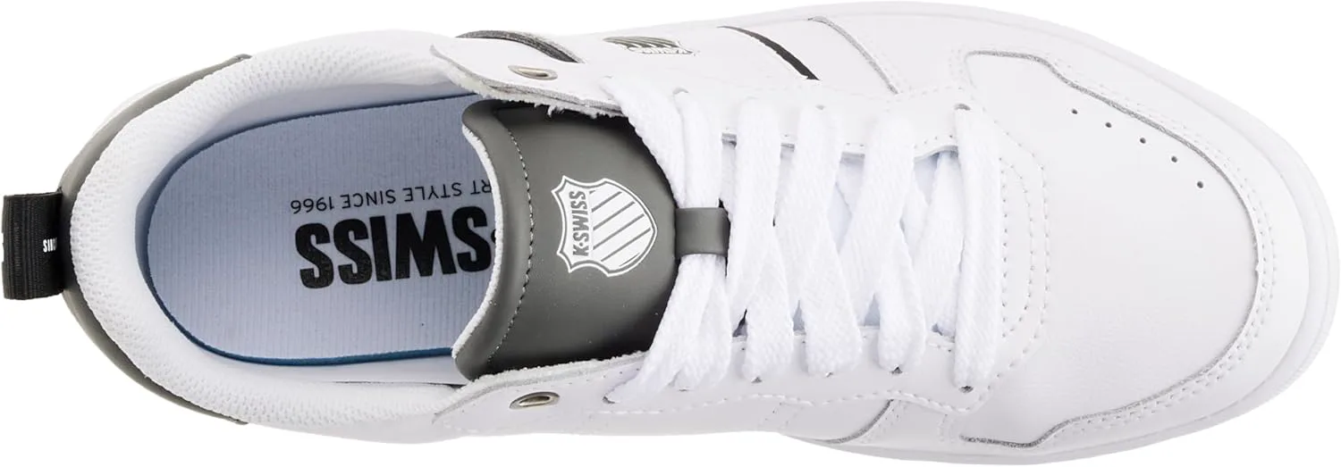 Мужские кожаные кроссовки K-Swiss Lozan Klub, белый/черный — фото 2