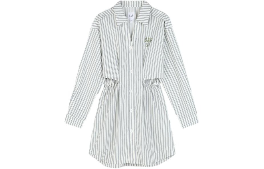 

Платье с длинными рукавами женское в белую полоску Gap