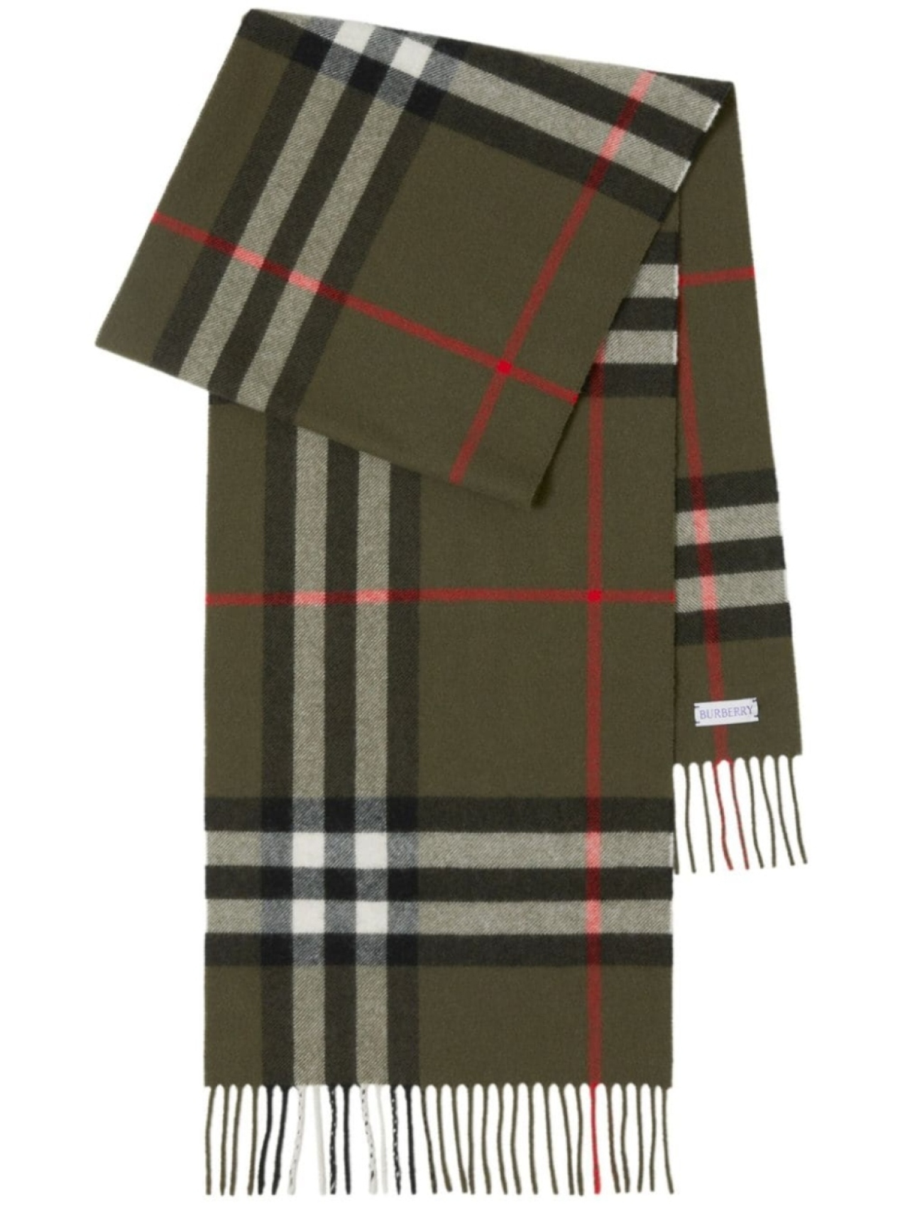 

Burberry кашемировый шарф в клетку Vintage Check, зеленый