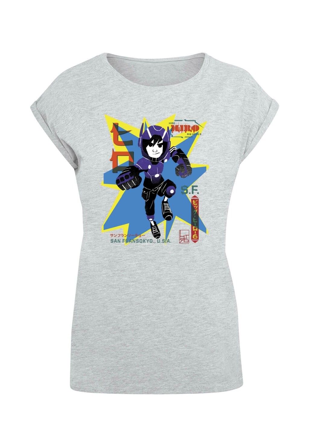 

Футболка с принтом BIG HERO 6 HIRO MANGA ABSOLUTE CULT, светло-серый