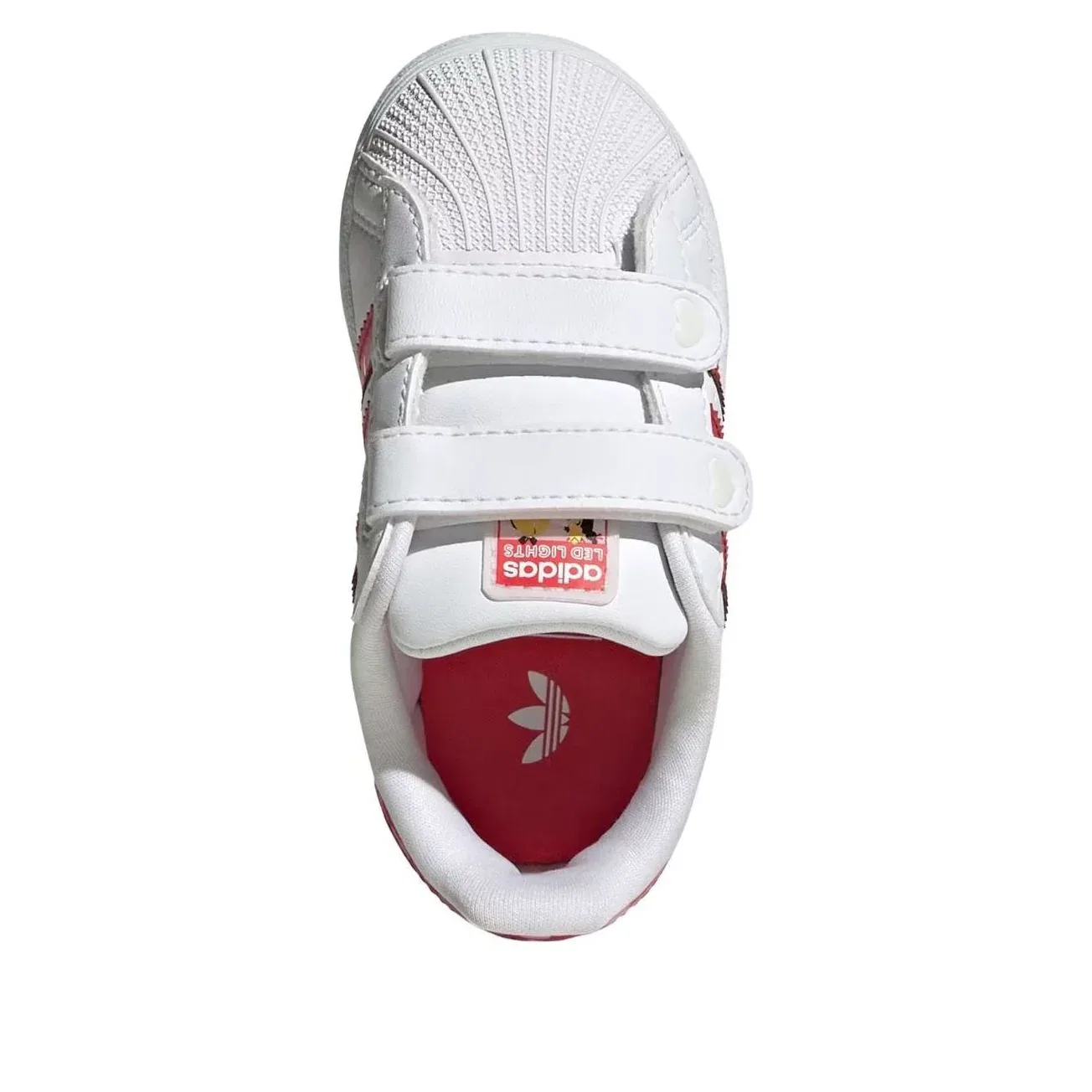 Кроссовки Adidas x Disney Superstar LED Lights 'White Bright Red' KK1294, белый — фото 2