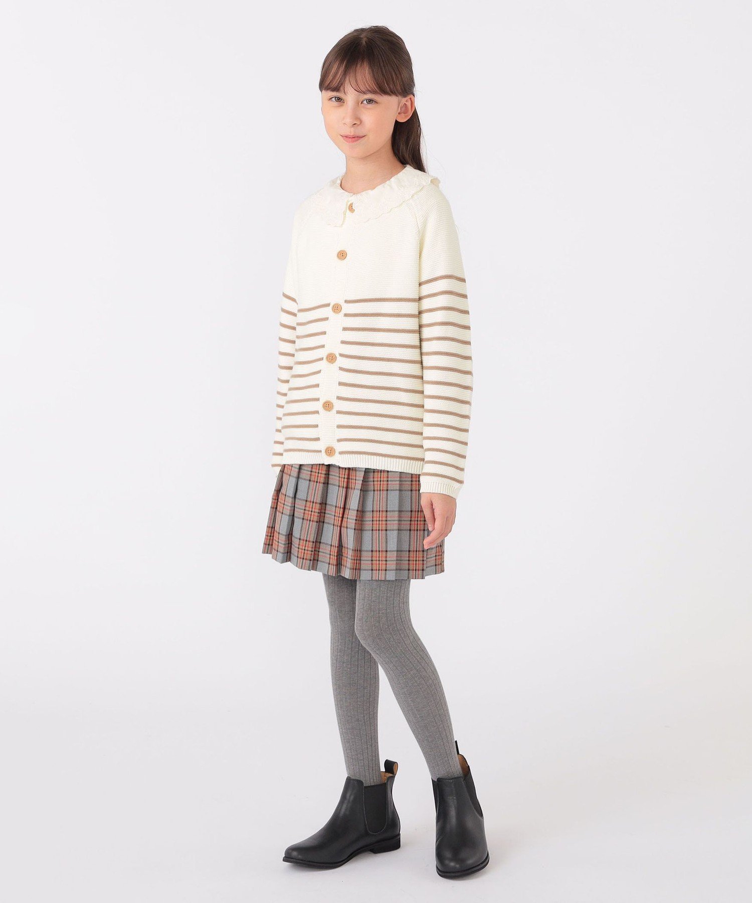 Детская модель: 130~155 см / Кардиган в полоску Ships Kids, beige — фото 2