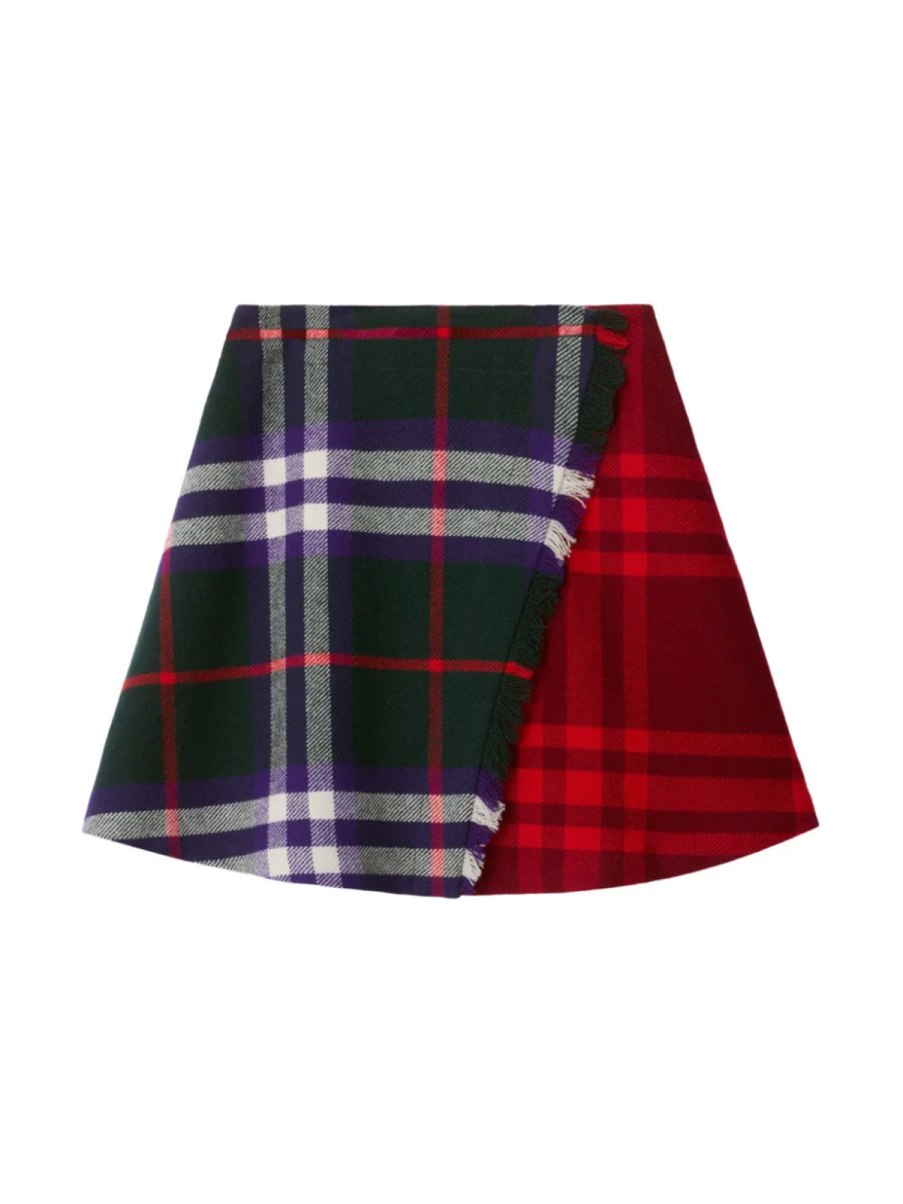 

Юбка мини в клетку Burberry Kids, зеленый