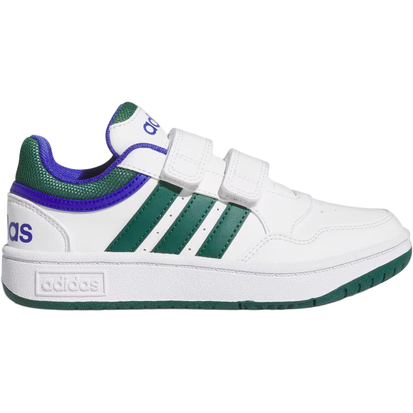 Adidas Hoops lifestyle support низкие детские баскетбольные кроссовки white kids — фото 2