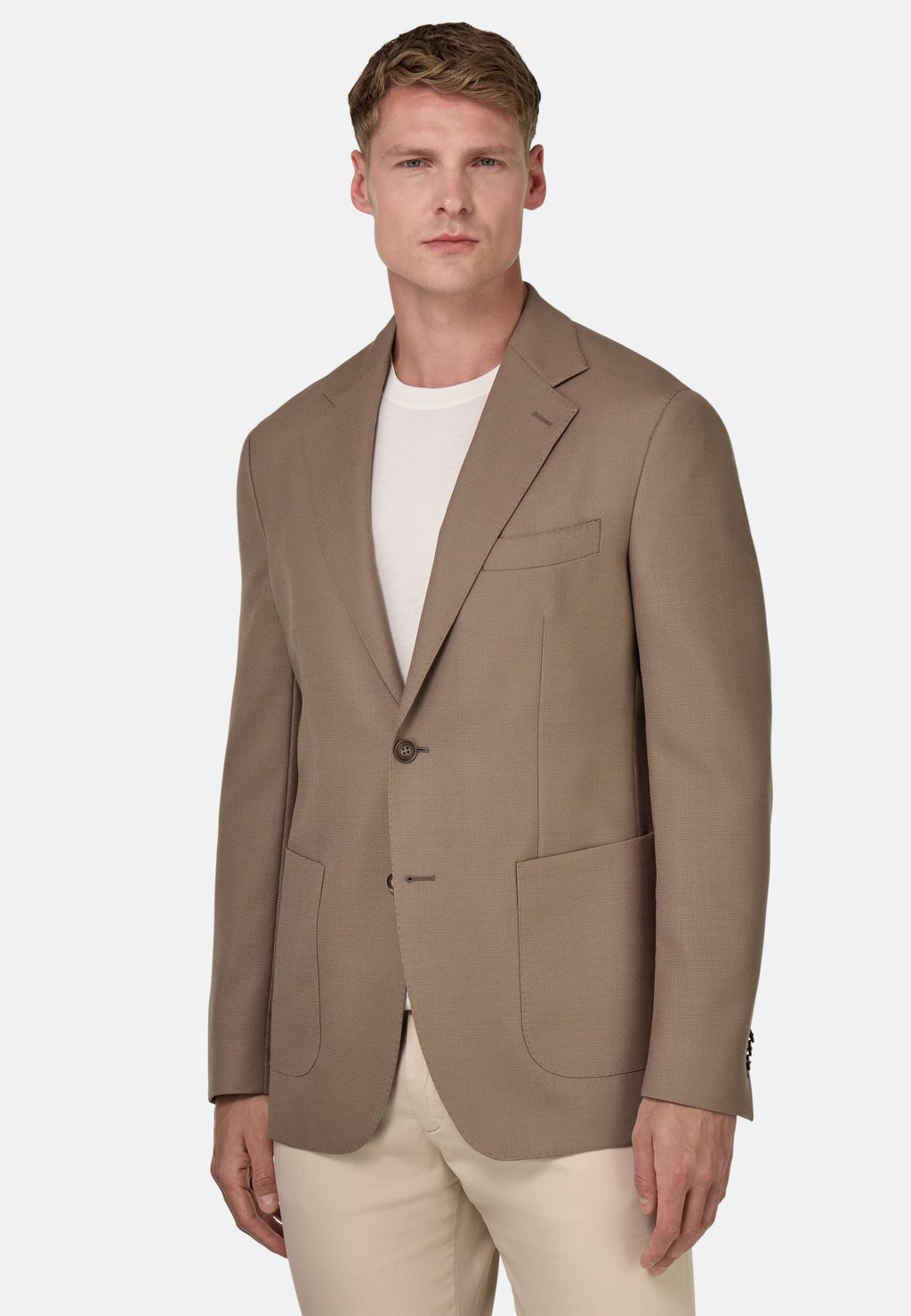 

Пиджак-блейзер STRUCTURED Boggi Milano, серо-коричневый