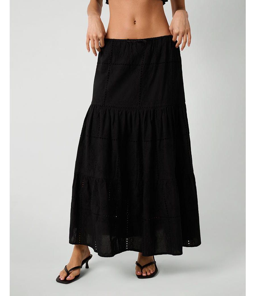 

Женская юбка миди на резинке WeWoreWhat, Black multi