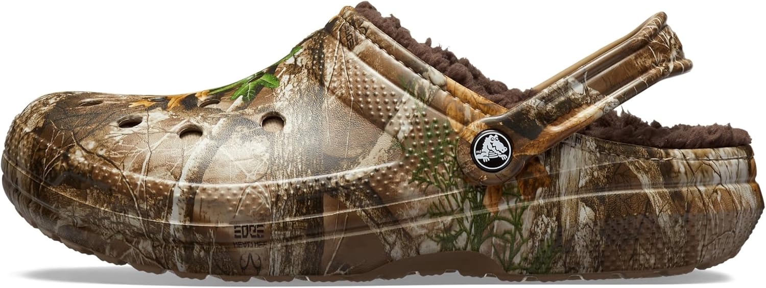 Сабо Унисекс Классические с подкладкой Realtree Crocs, шоколадный — фото 2