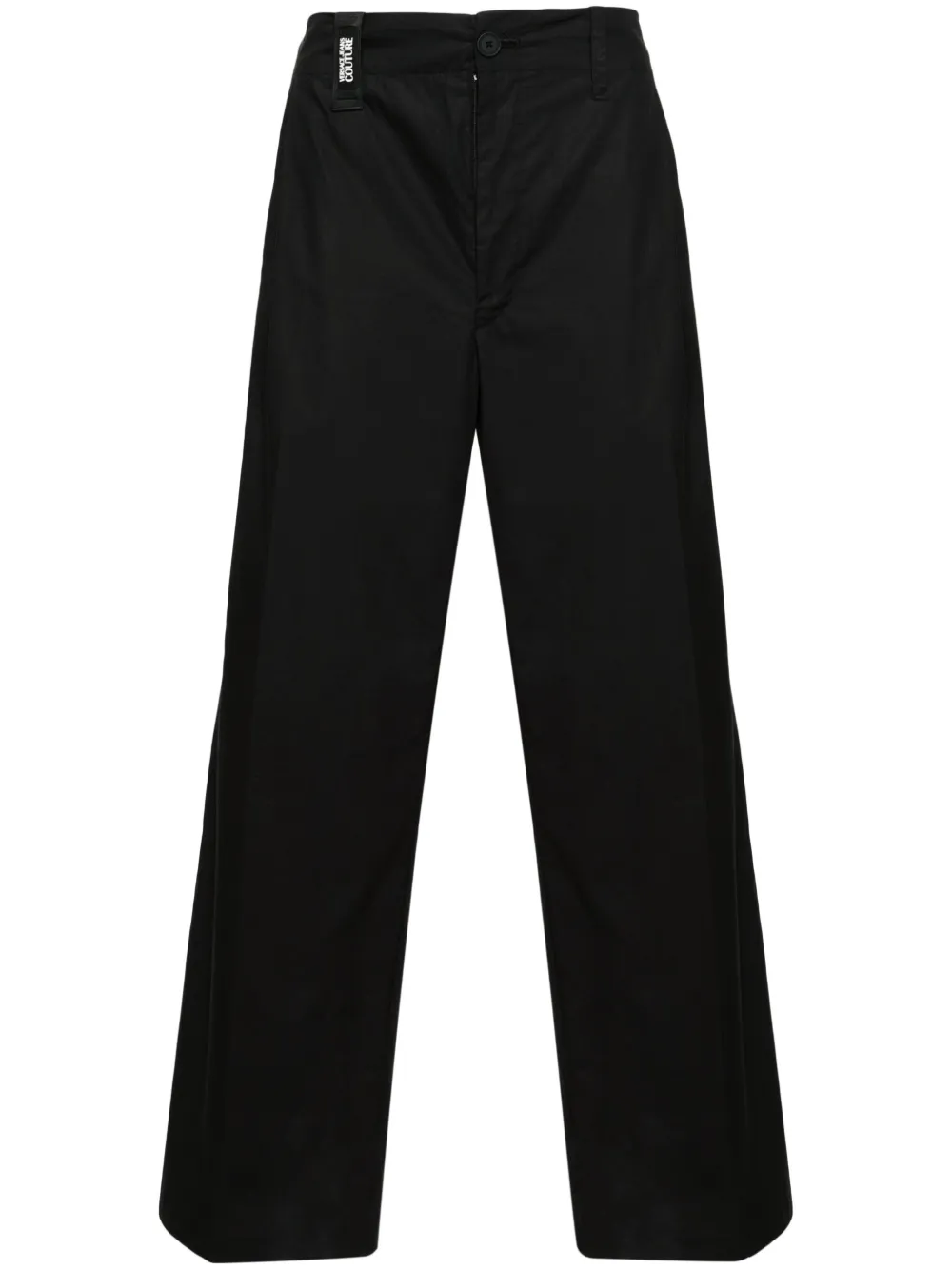 

Укороченные брюки широкого кроя Versace Jeans Couture, черный
