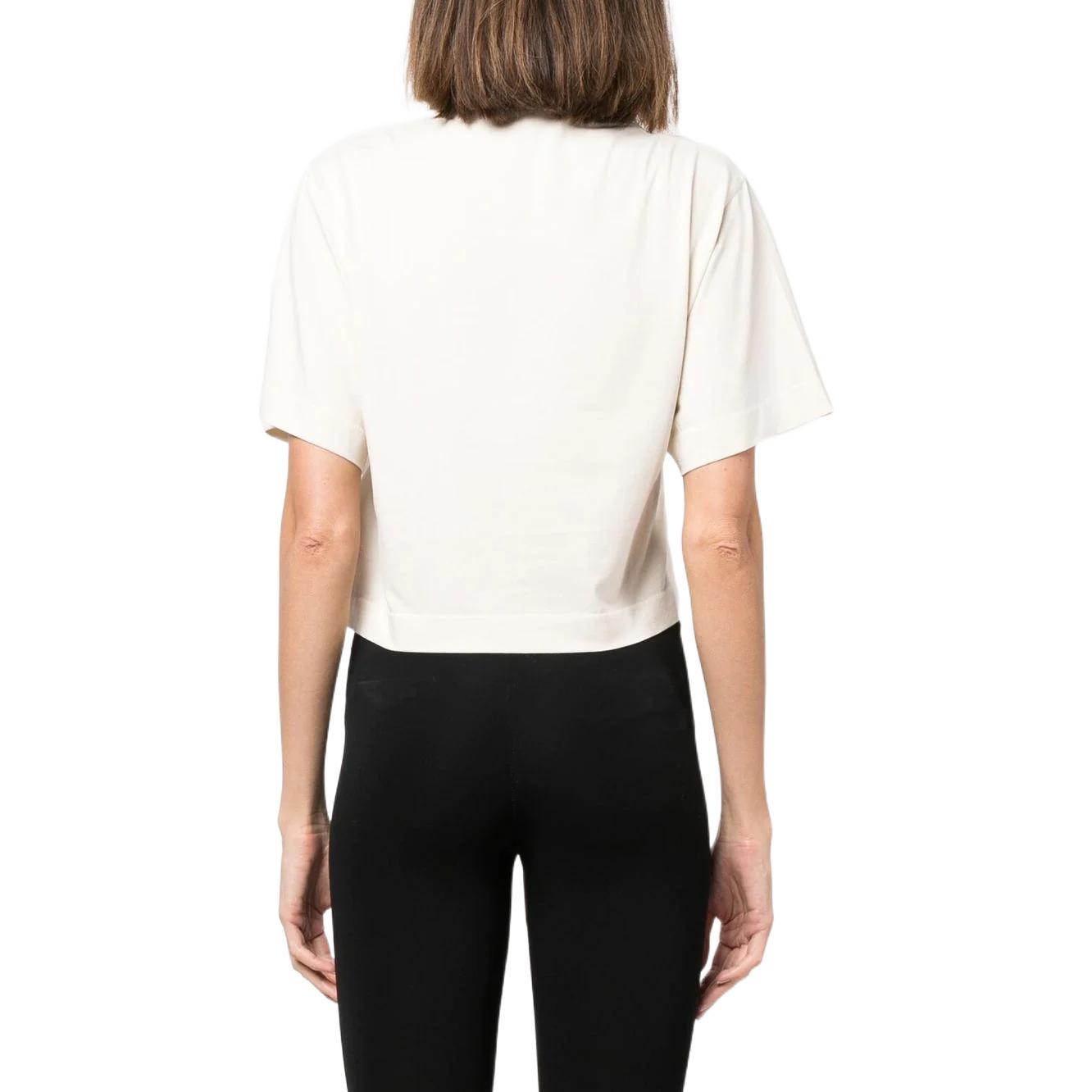 OFF WHITE Футболка кроп с логотипом Readymade Бежевый/Фиолетовый OFF-WHITE — фото 4