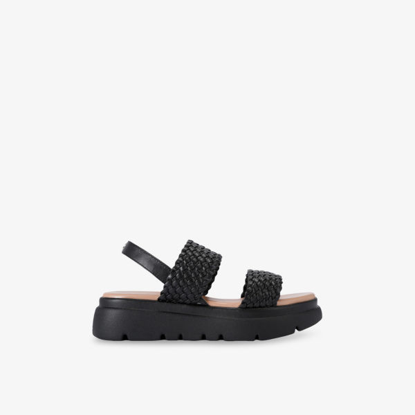 Сандалии кожаные Carvela Comfort Krypton с плетеными ремешками, черный