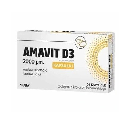 

Ультра Витамин D3 2000 МЕ - 60 таблеток для прочности костей и иммунитета Amavit