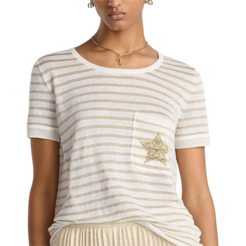 DIOR Футболка SS25 Women's White Gold — фото 4