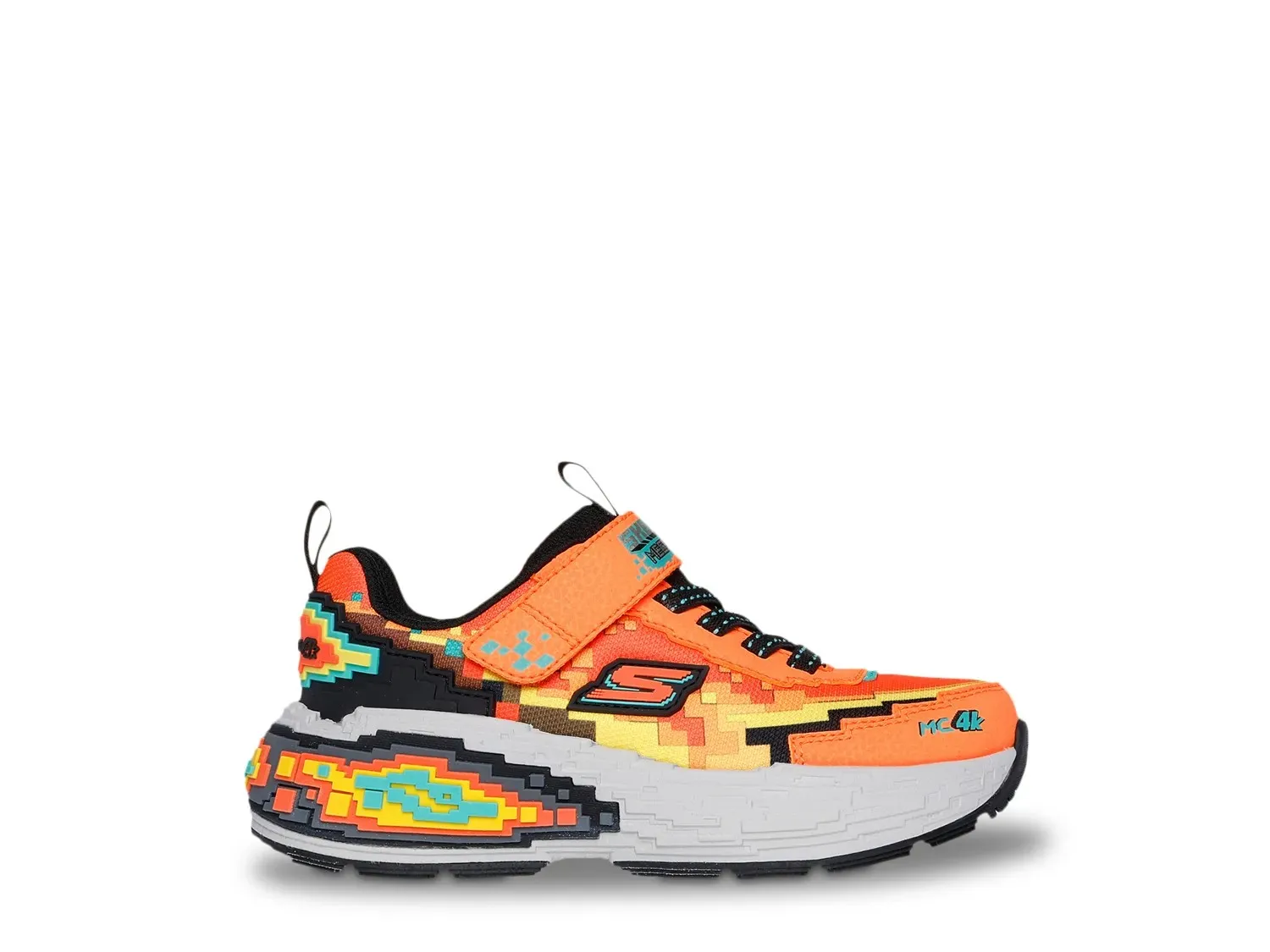 Кроссовки Skechers Mega-Craft — детские, оранжево-серые — фото 3
