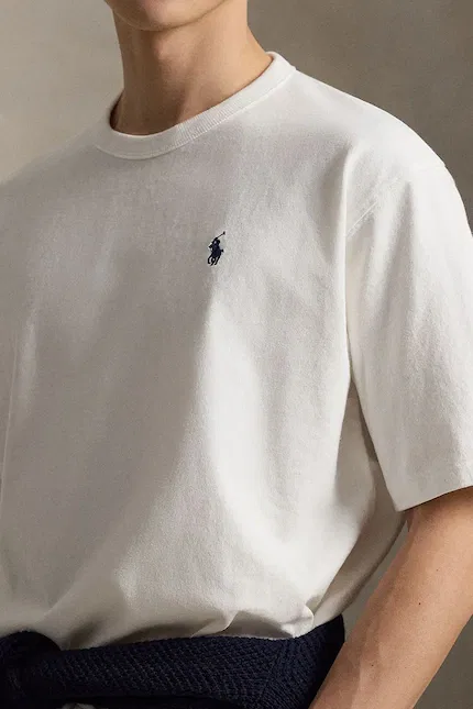 Футболка оверсайз Polo Ralph Lauren, белый — фото 4