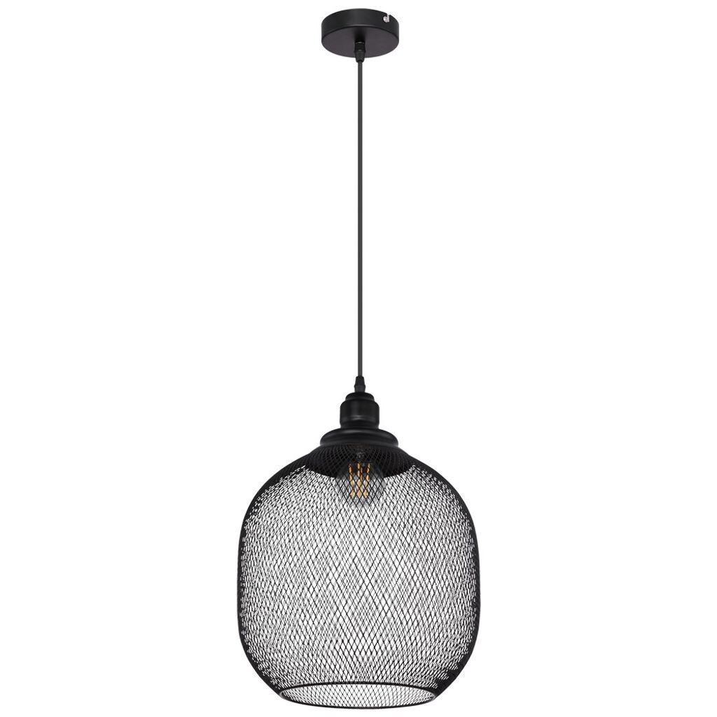

Подвесной светодиодный светильник, сетчатый дизайн, черный, H 120 см etc-shop