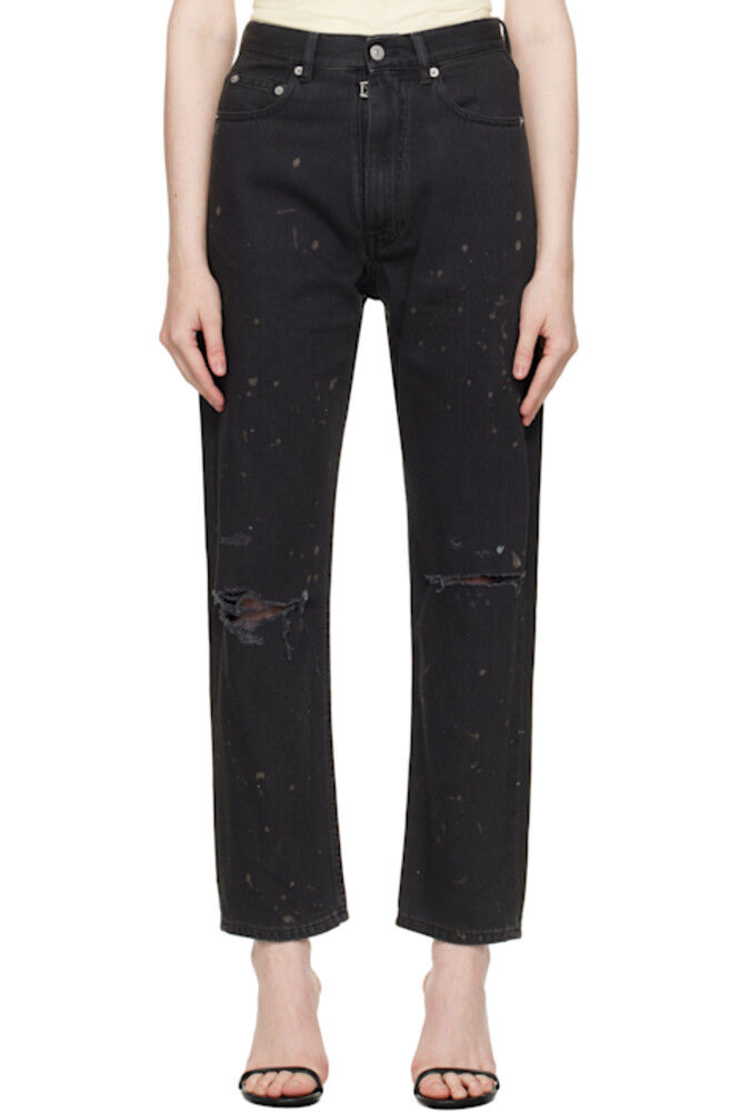

Черные джинсы с 5 карманами MM6 Maison Margiela