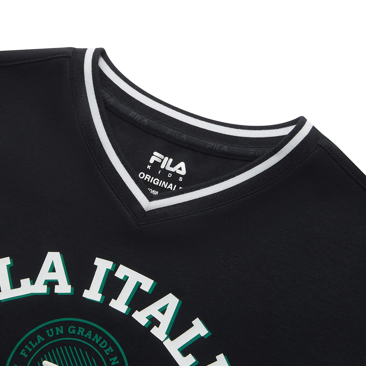 Футболка с круглым вырезом тонкая FILA KIDS, P-NV Legend Blue — фото 4