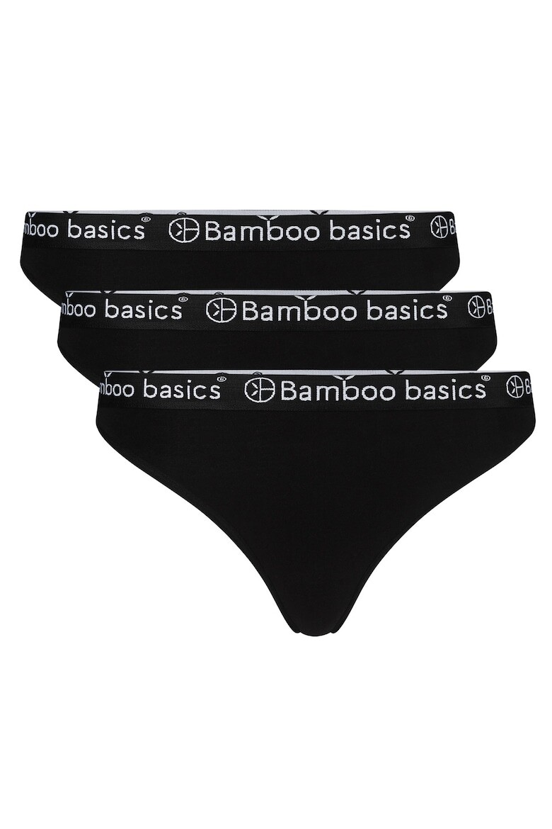 

Стринги Emma с логотипом, 3 пары Bamboo Basics, черный