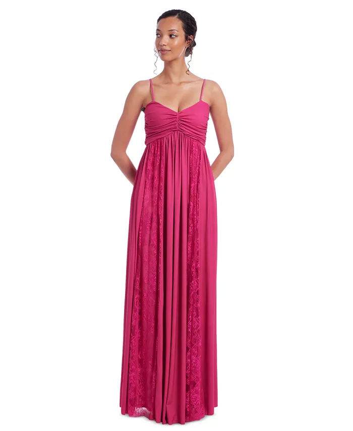 

Женское платье с кружевной отделкой Jewel Badgley Mishka Jewel Badgley Mischka, розовый