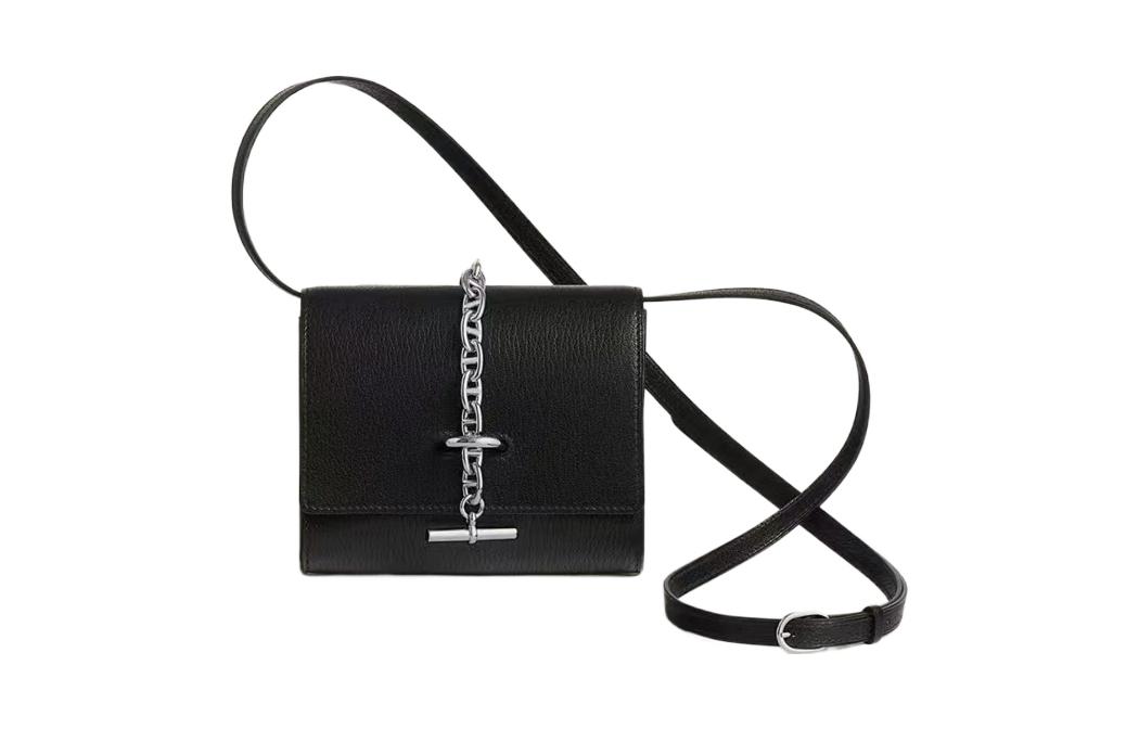 

HERMES Кожаная козья сумка через плечо