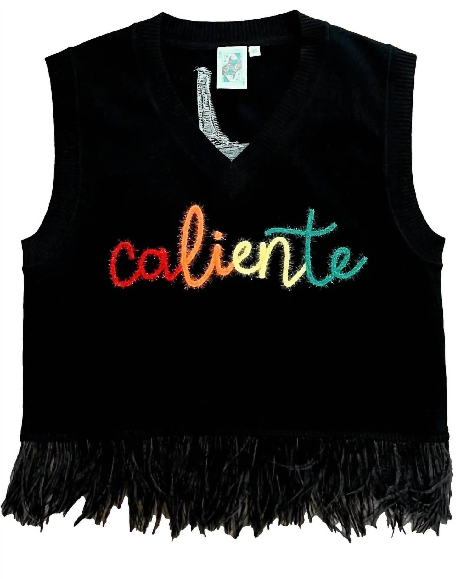 

Caliente! Майка Feather черного цвета QUEEN OF SPARKLES