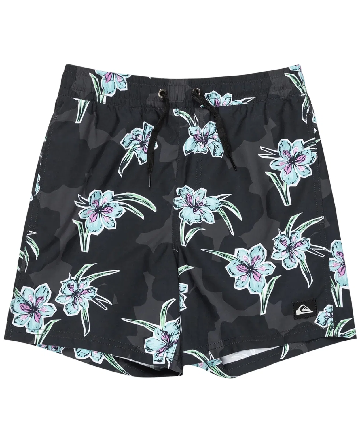 Детские плавки-шорты Quiksilver Every Day Straight VL с цветочным принтом, синие — фото 4