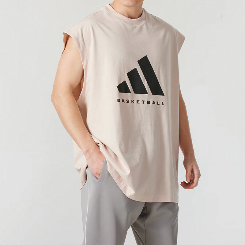 Баскетбольная жилетка adidas, розовая — фото 3