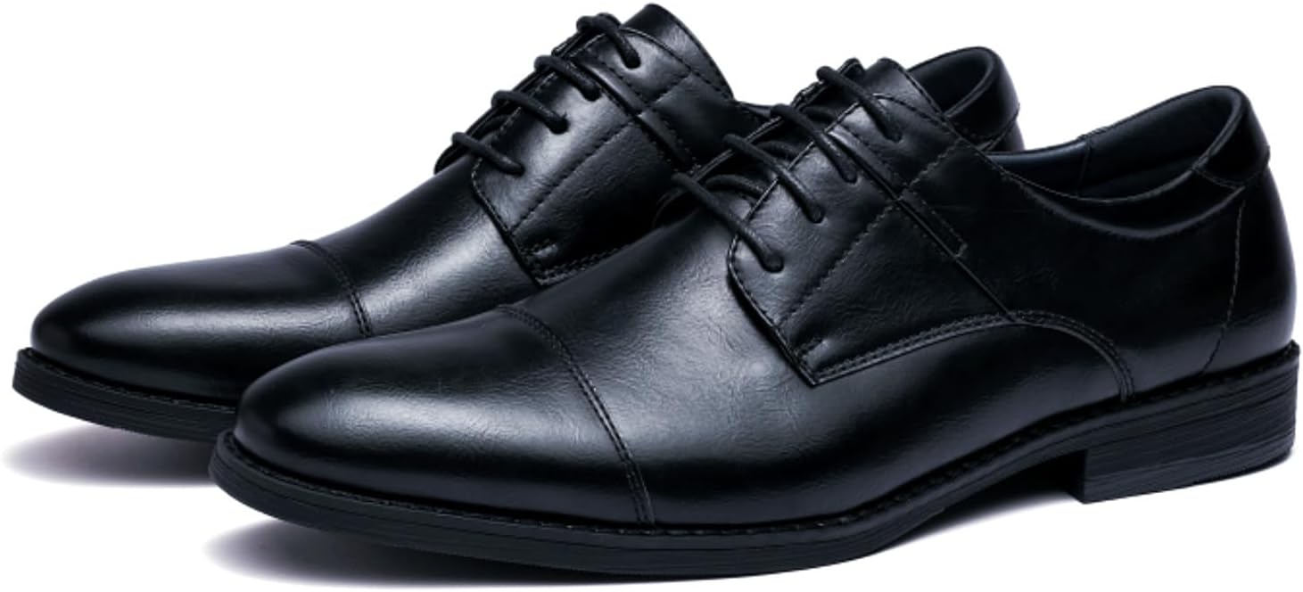 

Мужские классические туфли Оксфорды Формальная обувь для мужчин Деловые туфли Дерби Комфортная обувь Saponuit, черный