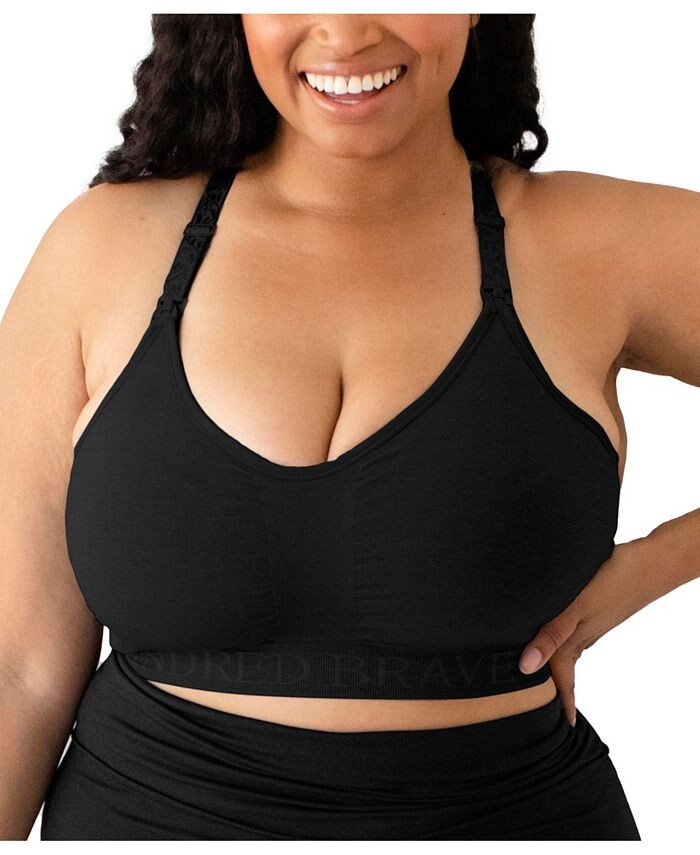 

Спортивные бюстгальтеры для кормящих грудью Busty Sublime больших размеров - подходят на размер 42E-46I Kindred Bravely, черный