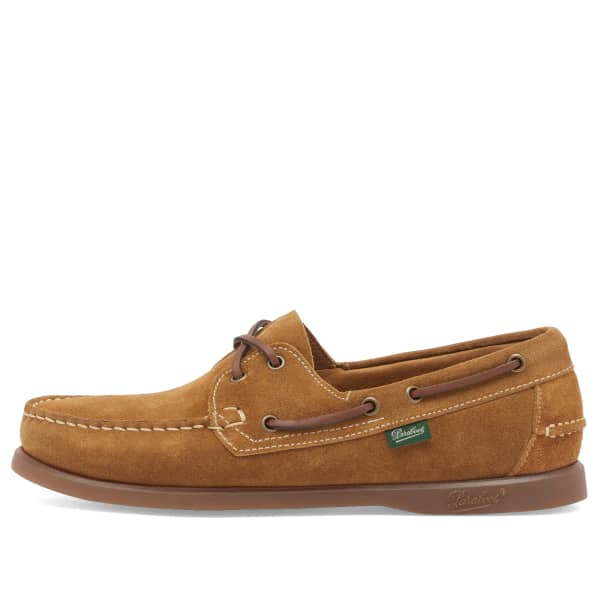 Бархатные туфли-лодочки Barth Paraboot, цвет fawn