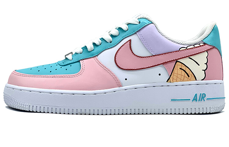 

Кроссовки для скейтбординга Air Force 1 мужские с низким верхом белые/синие/розовые Nike, Синий, Кроссовки для скейтбординга Air Force 1 мужские с низким верхом белые/синие/розовые Nike