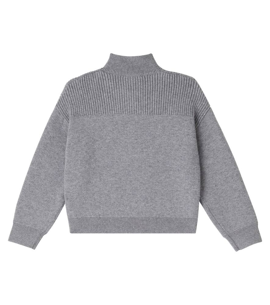 Свитер из смеси хлопка и шерсти Chloé Kids, Gris Chine — фото 4