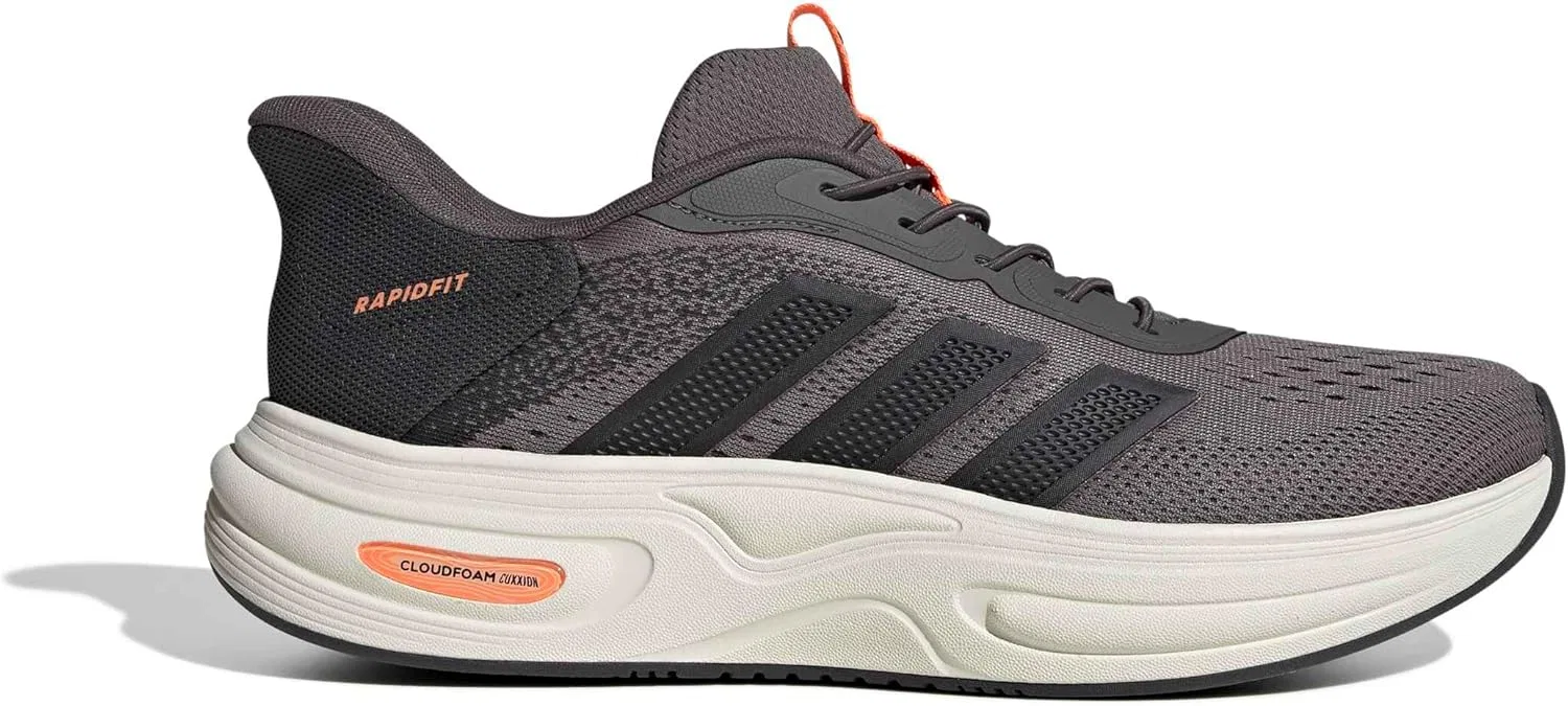 Кроссовки унисекс Adidas Cloudfoam Cuxxion Rapidfit, Charcoal Carbon Lucid Orange — фото 2