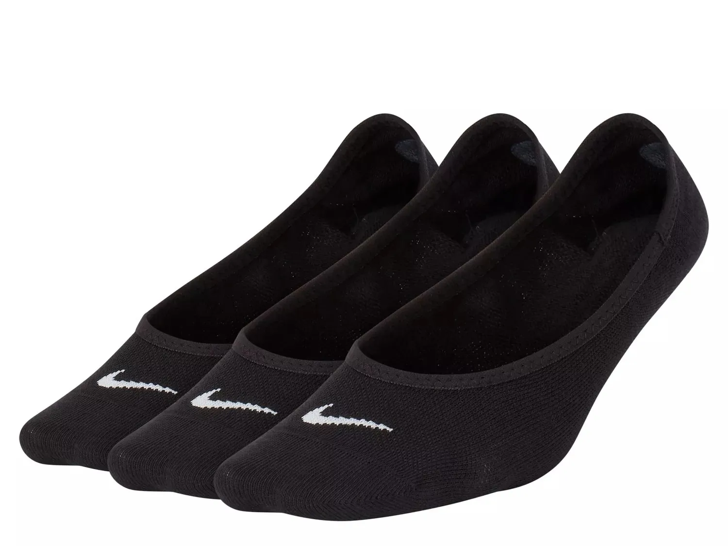 

Женские носки Nike Performance Cotton No Show Liners — 3 шт., черный