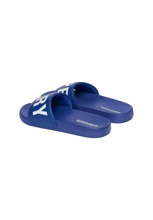 Тапочки Superdry code core pool sliders, элитный синий — фото 4