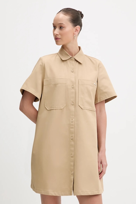 

HUGO Blue хлопковая платье kandira-1_b, бежевый