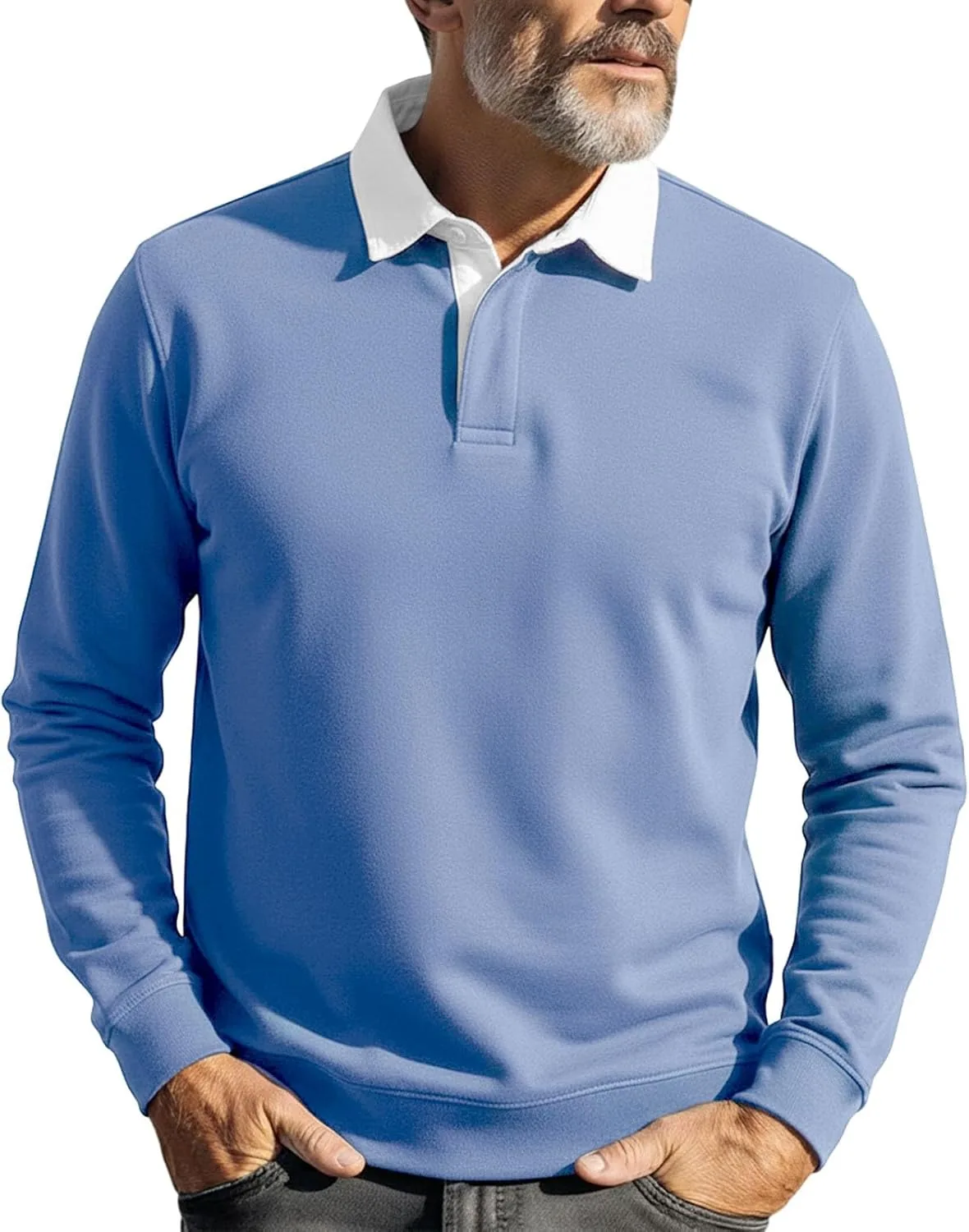 

Свитшот с воротником для мужчин — комфортный и повседневный для осени и зимы