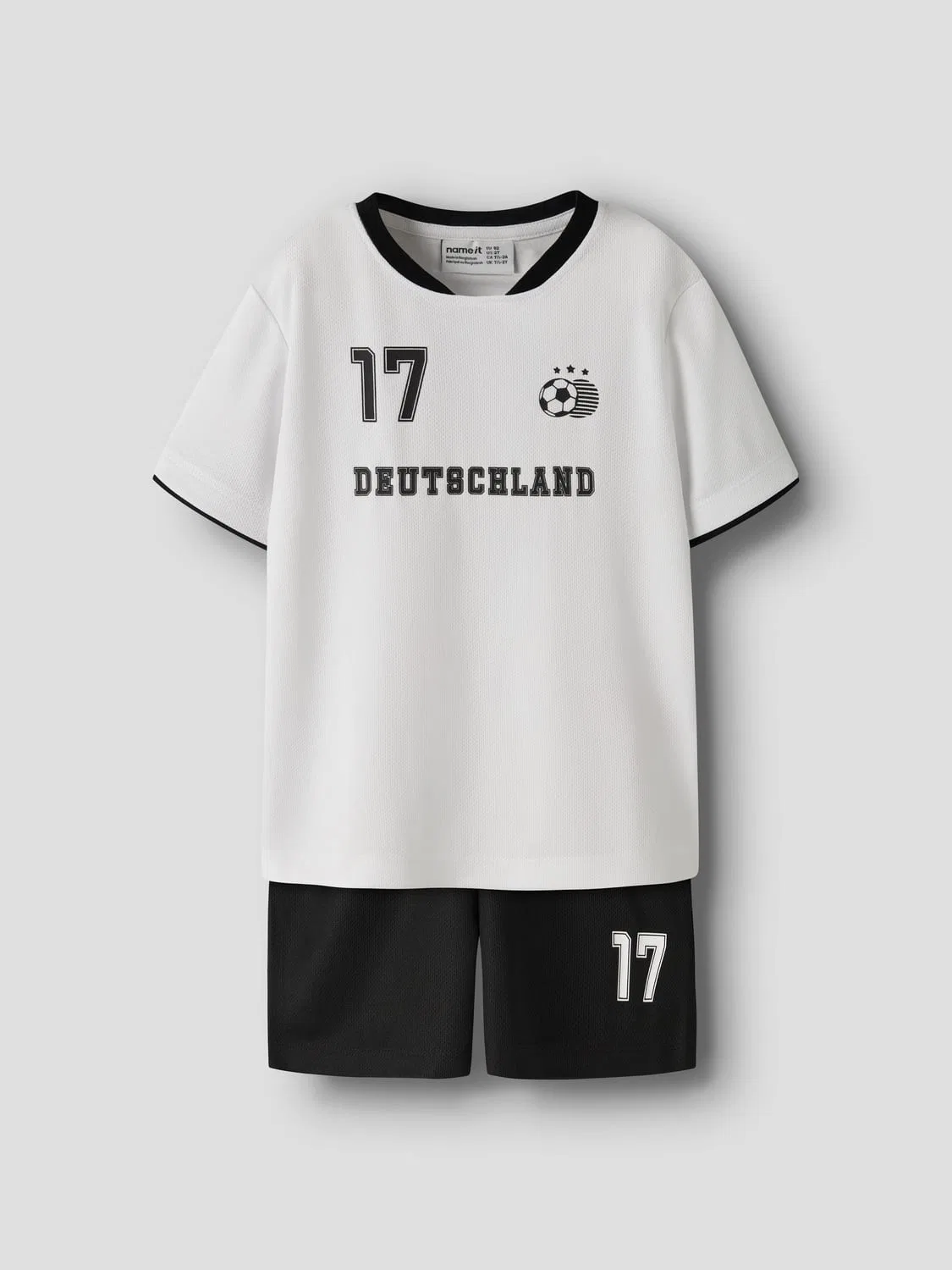 Футбольный набор T-Shirt & Shorts Name it, bright white — фото 3