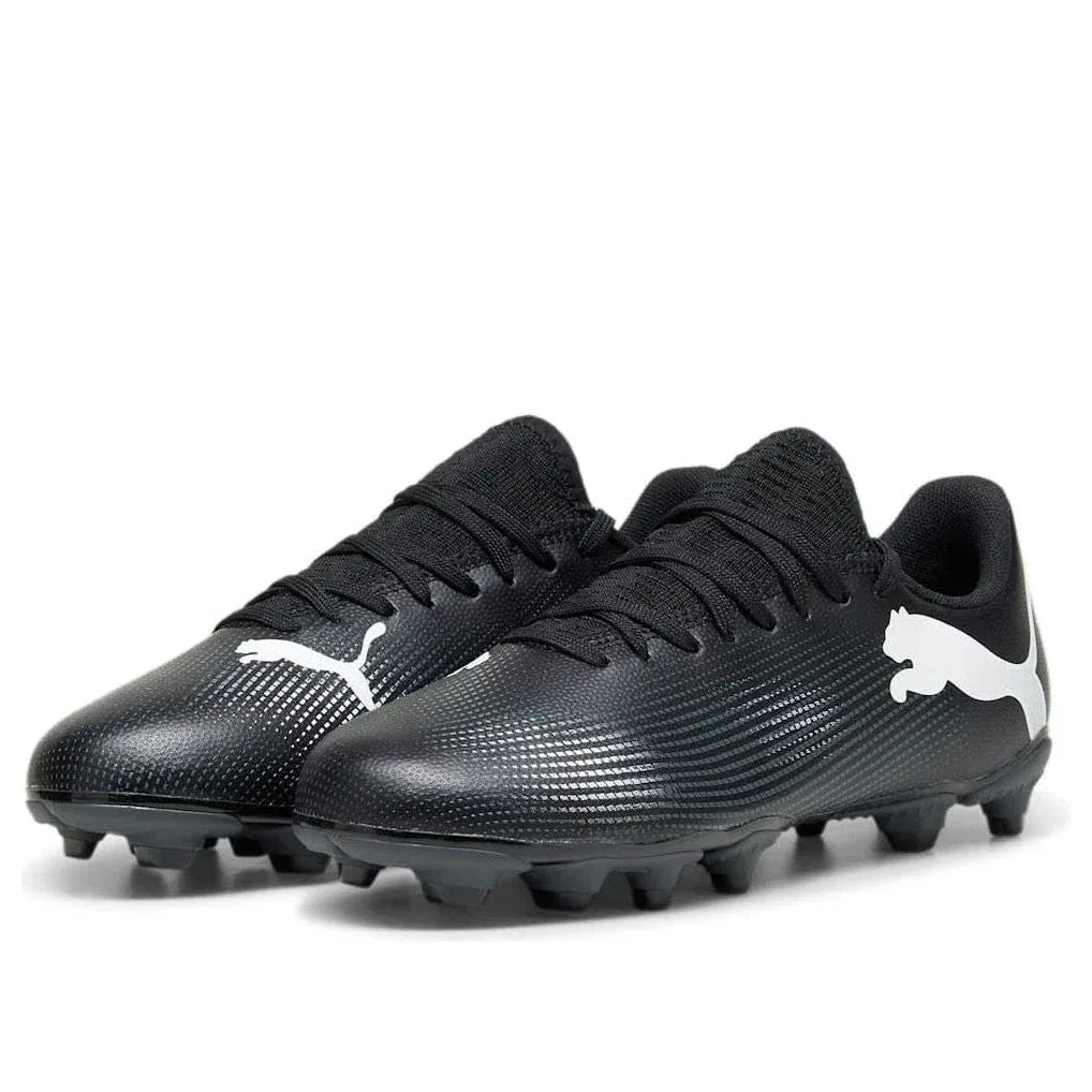 Детские футбольные бутсы Puma Future Play - черные FG/AG на шнуровке HTAT379