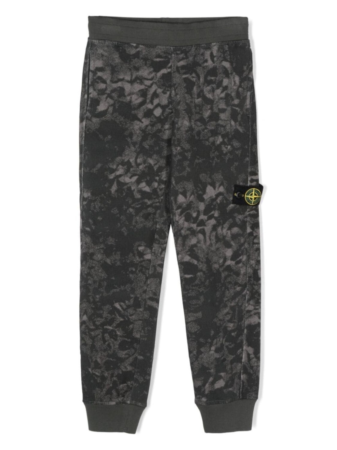 Stone Island Junior спортивные брюки с нашивкой Compass, черный