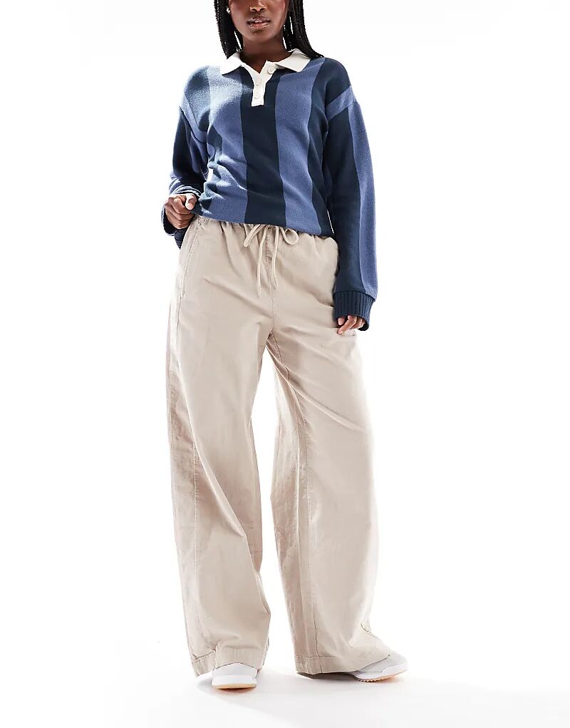 

Брюки Vero Moda с завязкой на талии вельветового цвета