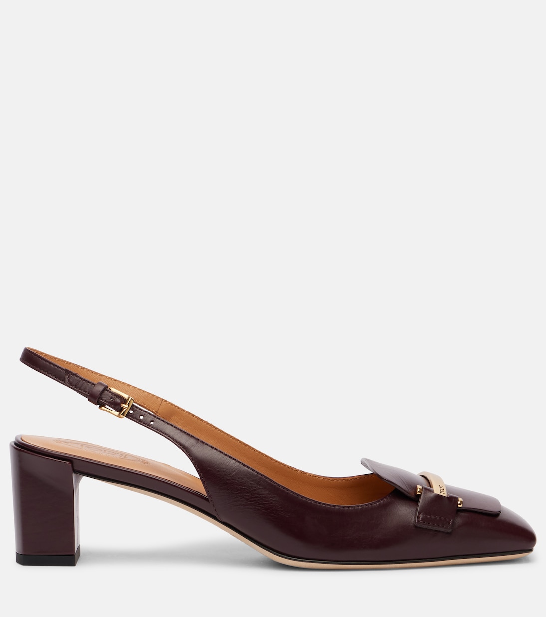 Барретта 50 кожаные туфли-лодочки на ремешке Tod's, Kraft Chiaro — фото 4