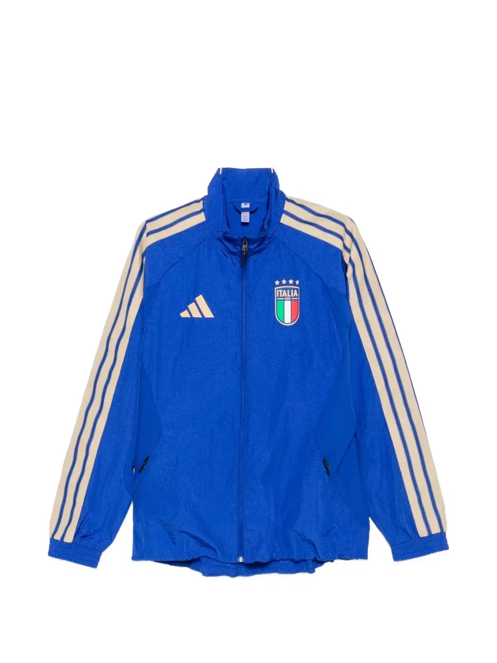 Куртка в полоску с логотипом Adidas, синий