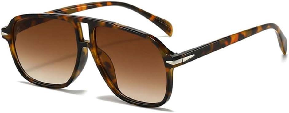 

Винтажные мужские солнцезащитные очки в крупной оправе, женские классические очки в большой оправе, спортивные очки, модные, яркие цвета, защита от ультрафиолета UV400 TYUVIVO, Leopard-brown