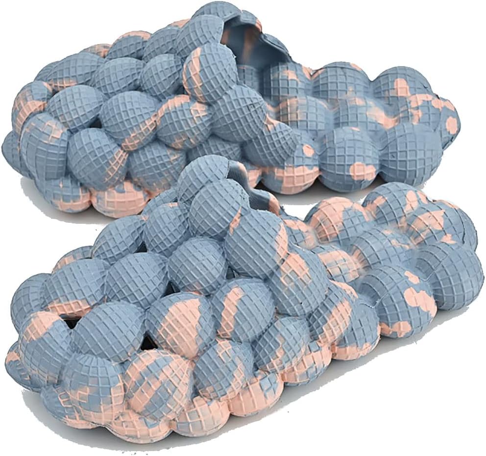 

Унисекс сандалии с личи, тапочки с личи для дома, душа и пляжа, массажные тапочки для снятия стресса для использования внутри и снаружи Han Shan, голубой