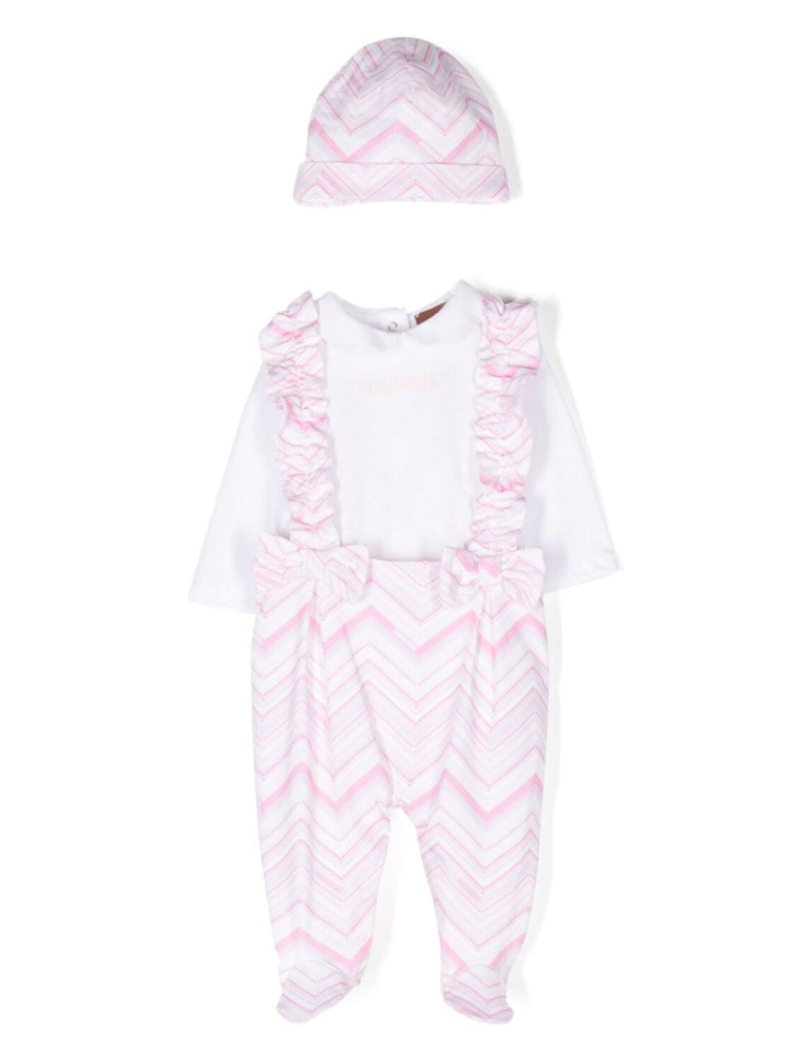 

Missoni Kids комплект из двух предметов с узором шеврон, белый