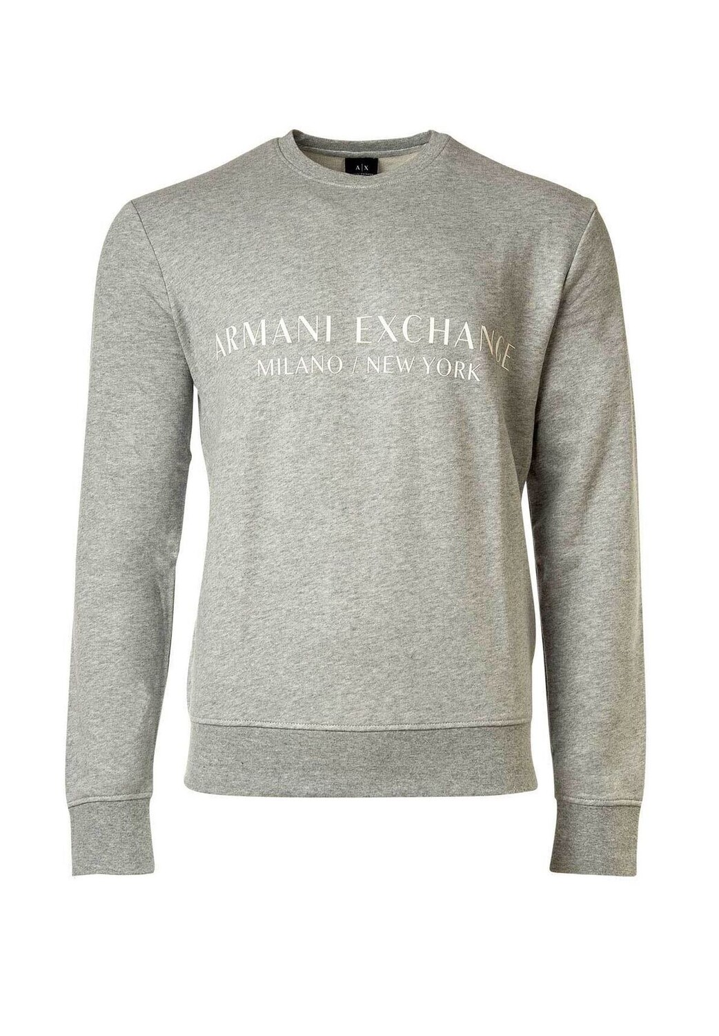 

Мужская толстовка - пуловер, логотип ARMANI EXCHANGE, серый